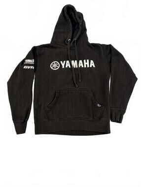 Yamaha Hoodie Size M Black Vintage Streetwear Relaxed Fit